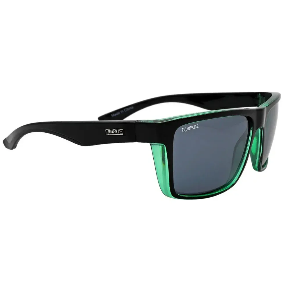 Boys Dual Tone Sport Sunglasses Black & Green Frame Grey Performance Lens NWT